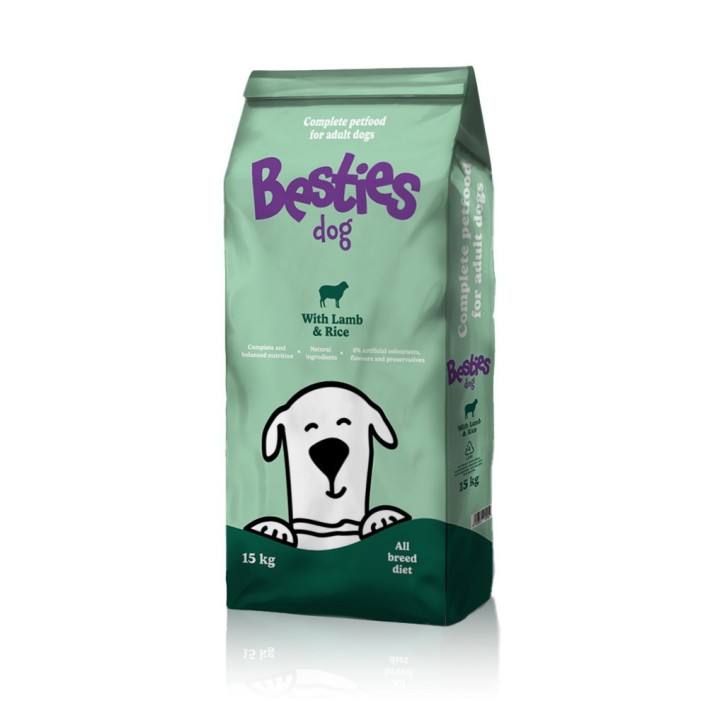 Besties Dog bárány rizzsel száraz kutyatáp 15 kg