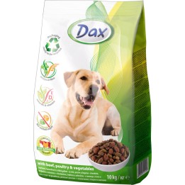 Dax Száraz Kutyatáp MARHA-BAROMFI-ZÖLDSÉGEK 10 kg