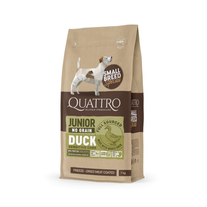 QUATTRO Hypoallergenic SMALL BREED JUNIOR DUCK kutyatáp 7kg