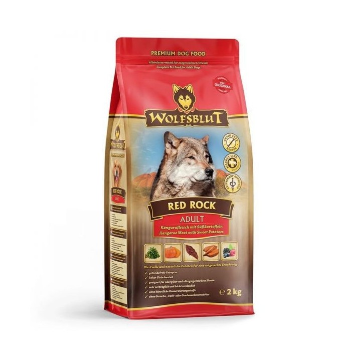 Wolfsblut Red Rock Adult Kenguru Sütõtökkel száraz kutyatáp 12,5 kg