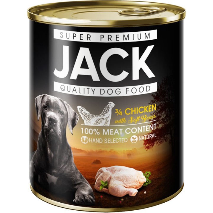 Jack konzerv 3/4 csirke 800 g kutya