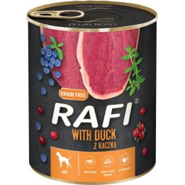 RAFI kutya pástétom kacsa vörös- és kék áfonyával konzerv 800g