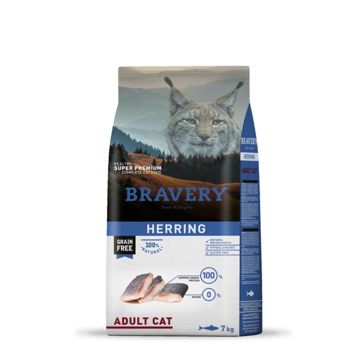 Bravery Cat Herring Adult 7 kg macskatáp