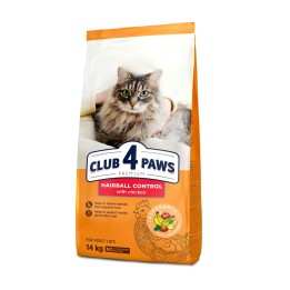 CLUB 4 PAWS Premium Szõrlabda-kontroll Száraz Macskaeledel 14 kg