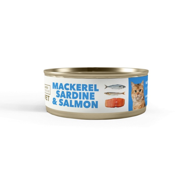 Amity Hypoallergen Mackerel-Salmon Macska Konzerv 95 g