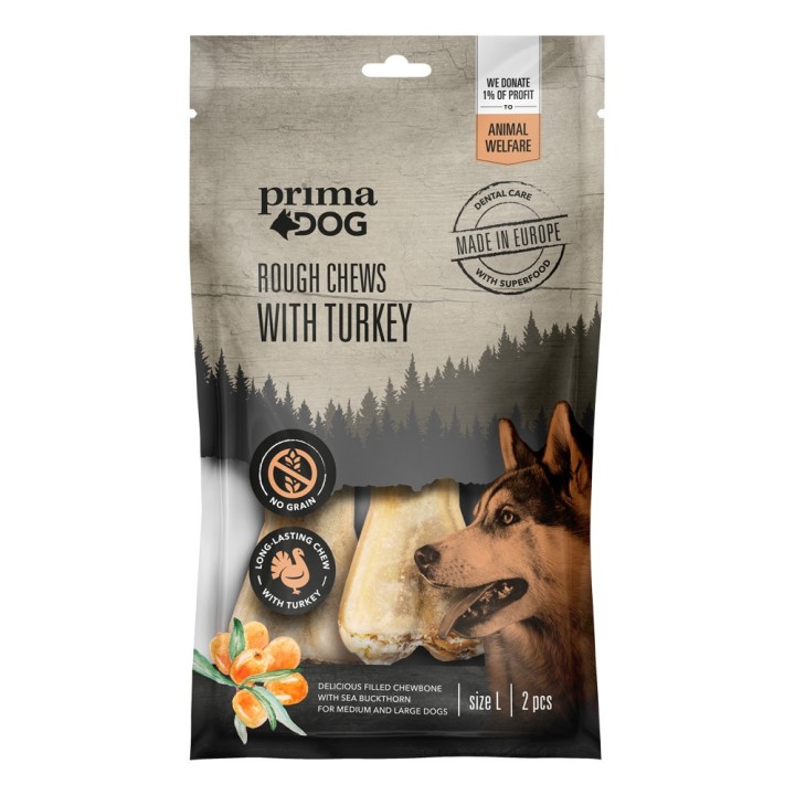 PrimaDog kutya fogtisztító S gyógynövényekkel 12 cm, 100g