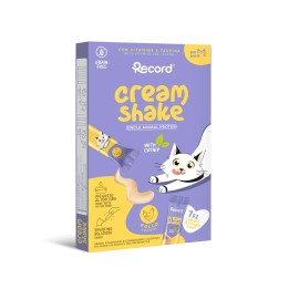 RECORD CREAM SHAKE Nedves Jutalomfalat Macskáknak Csirke és Macskamenta 7x12 g
